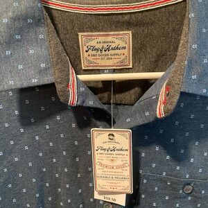 Flag & Anthem Blue Button-Up Shirt